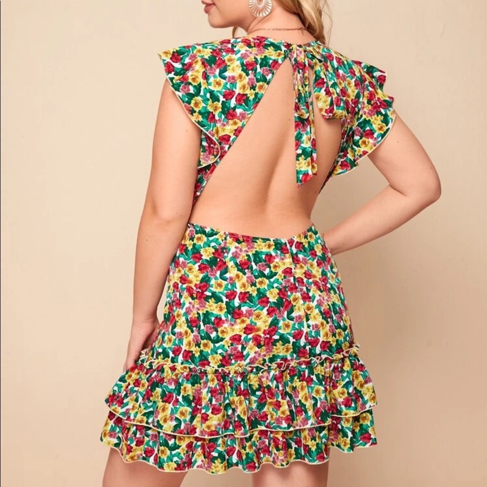 Open back floral dress